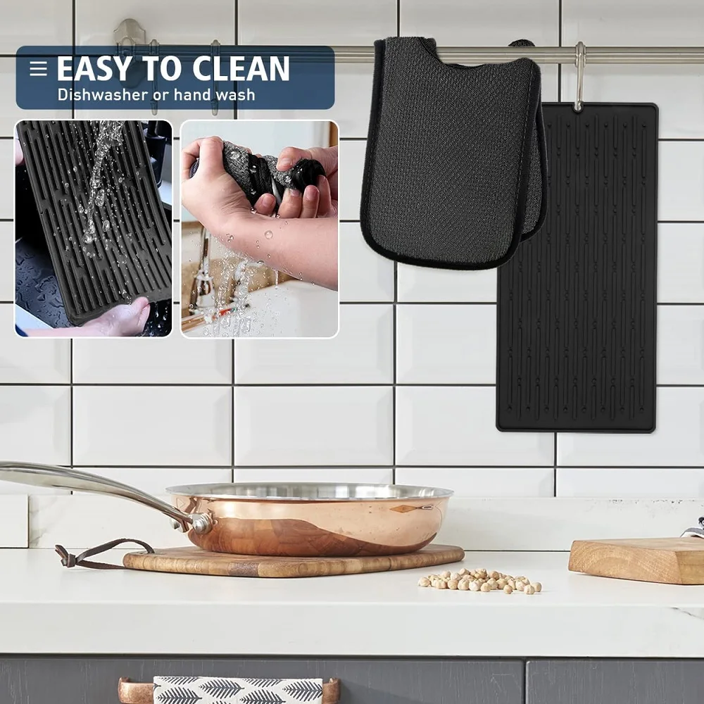 Faucet Wraparound Splash Catcher Absorbent Mat Dish Drying Pads for Kitchen Bathroom Rv Faucet Counter Sink Water Prevent