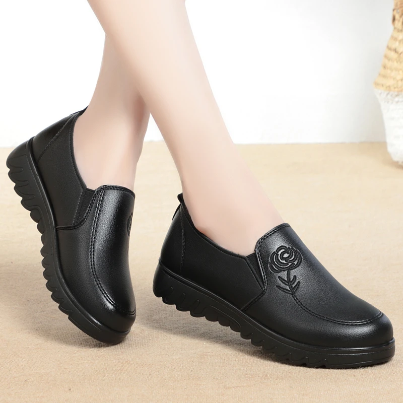 Spring Autumn Women's Flats Shoes Flower Women Round Toe Office Shoe Comfortable Women Shoes