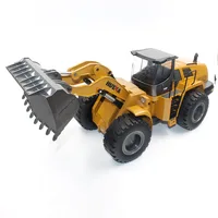 Huina 1583 22 channel alloy remote control car 1:14 simulation bulldozer engineering vehicle children's toy holiday gift 2