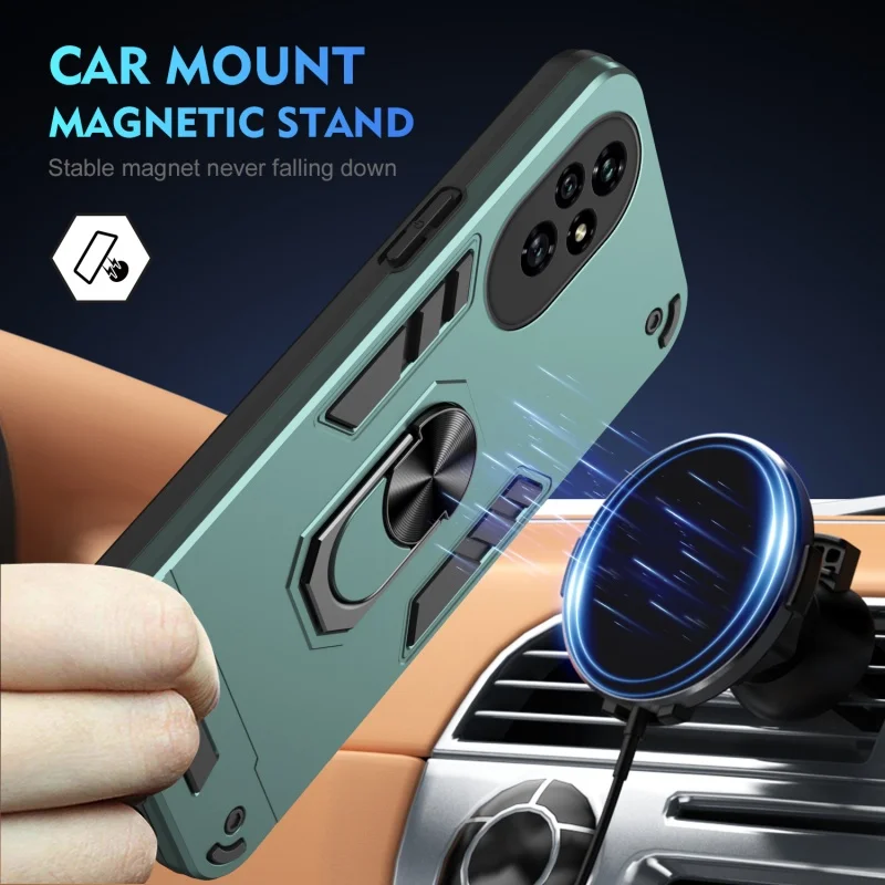 Armor Protective Case with Camera Guard and Magnetic Holder Ring