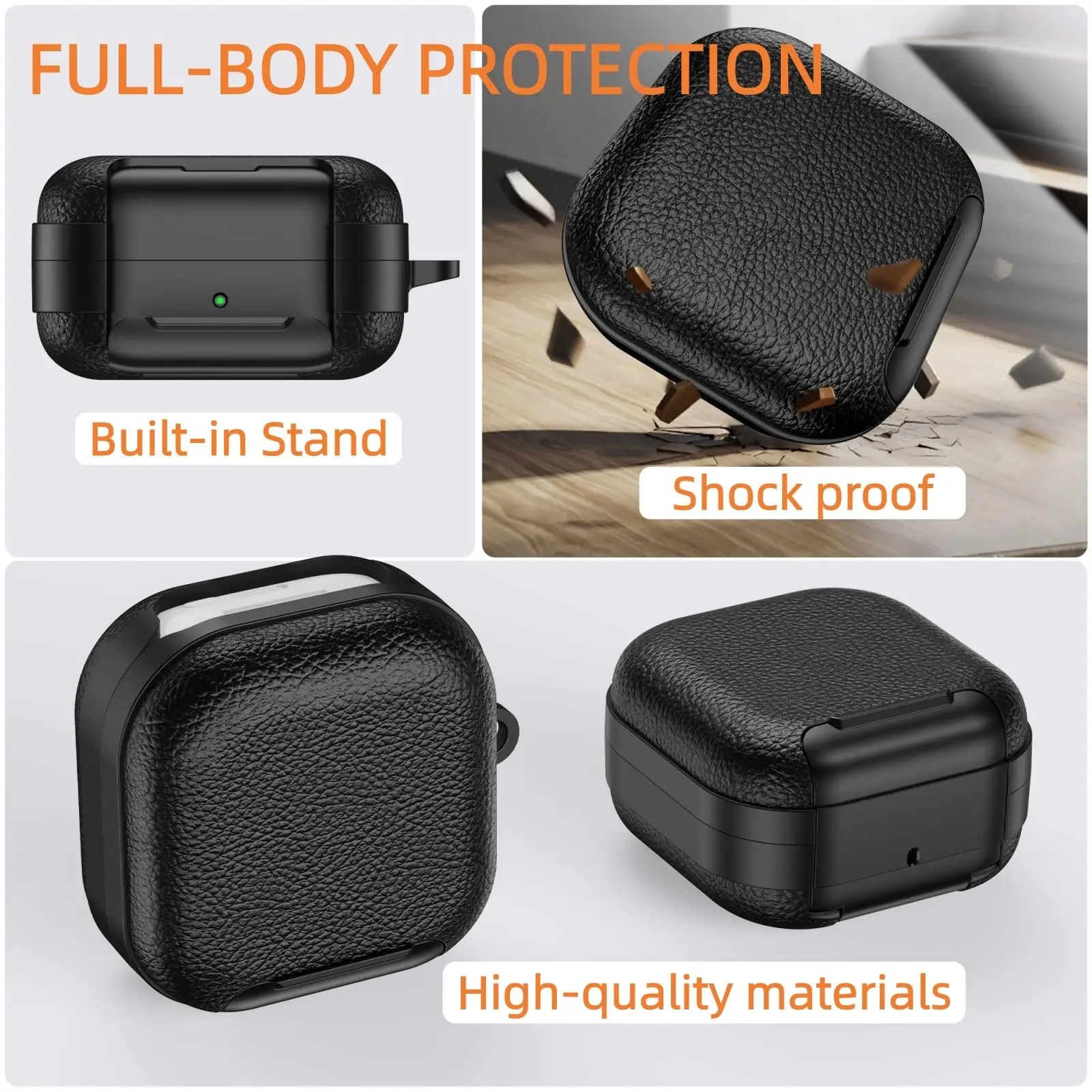 Enhanced Wireless Earbuds Protective Case with Keychain & Lanyard