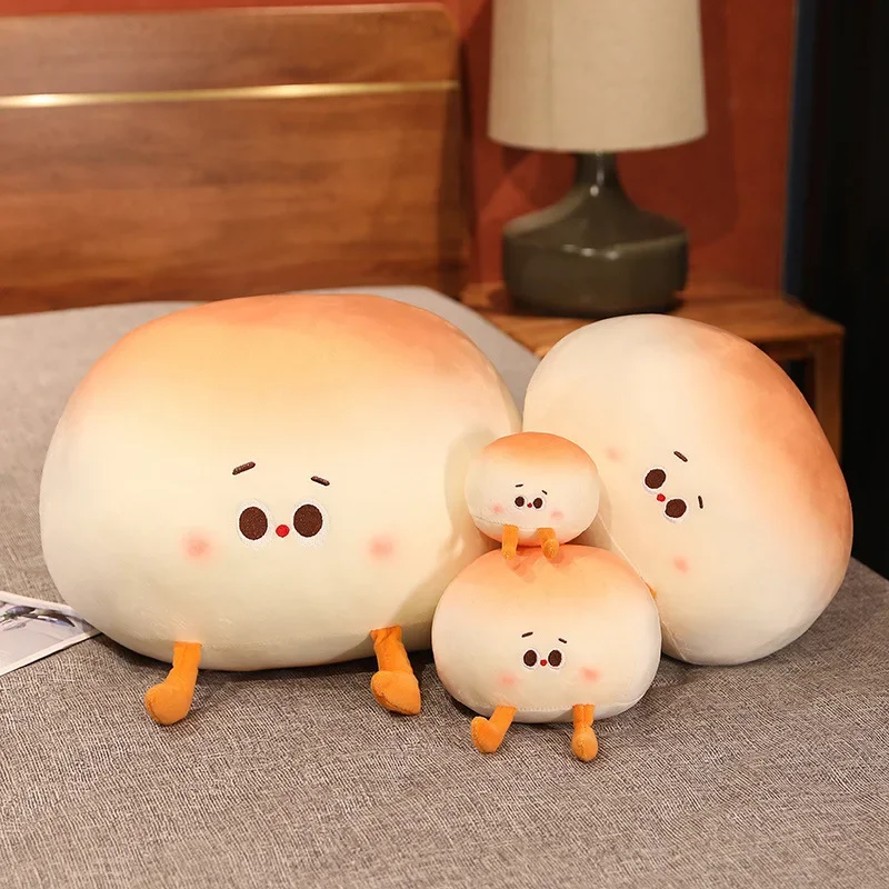 

10/18/30cm Cute Plush Steamed Bun Pillow Stuffed Bun Cartoon Bread Plush Food Pillow Cushion Kids Toys