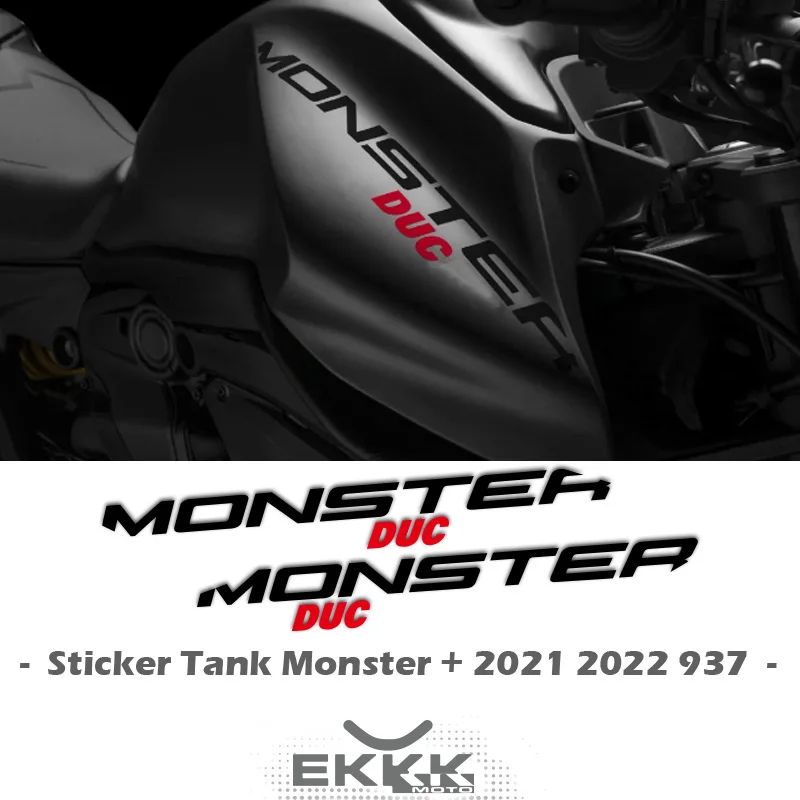 For Ducati Monster Monster+ Monster937 2021 2022 2023 New Motorcycle Fuel Tank Sticker Decal Monster LOGO 4381E431AC 4381E431AB maisto 1 18 2021 gp racing ducati pramac racing die cast vehicles collectible motorcycle model toys