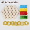New Wooden Children Battle Chain Chess Rubber Band Game Splendor Duel Board Game Fun Family Game Educational Interactive Game 5