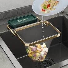  Foldable Sink Filter Rack Kitchen Sink Strainer Leftover Drain Rack Waste Garbage Net Shelf Filter Disposable Garbage Mesh Bags 