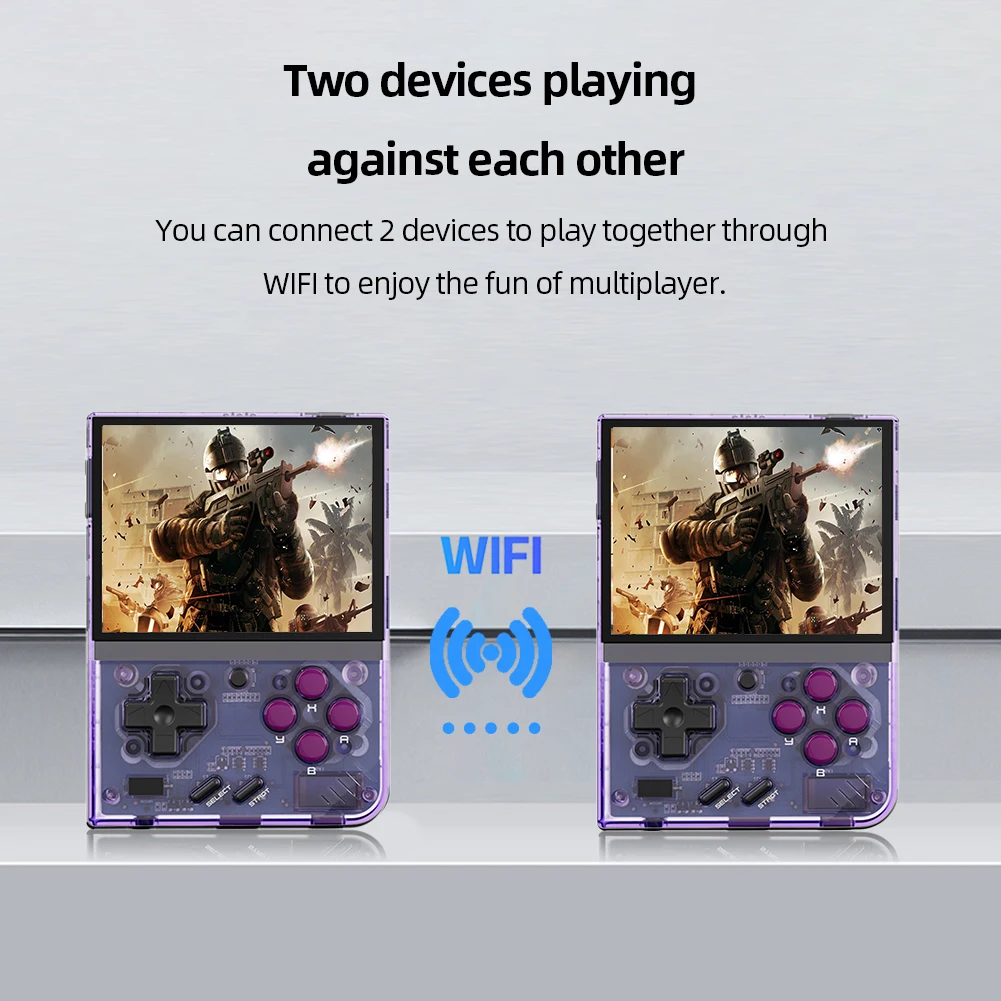 MIYOO 미니 플러스 휴대용 레트로 핸드헬드 게임 콘솔, V2 미니 + 3.5 인치 IPS 스크린, 클래식 비디오 게임 콘솔, 리눅스 시스템 선물