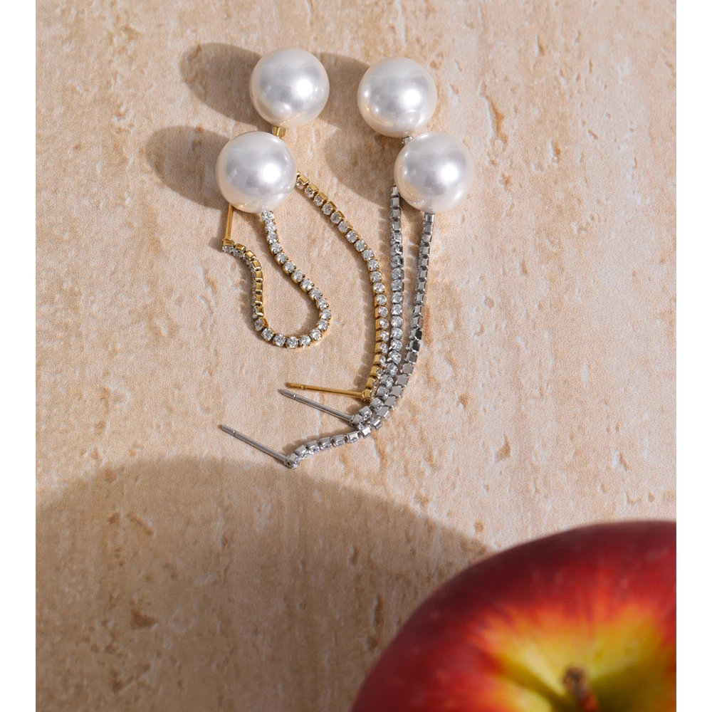 Yhpup Earrings Simulated Pearl Korean Style