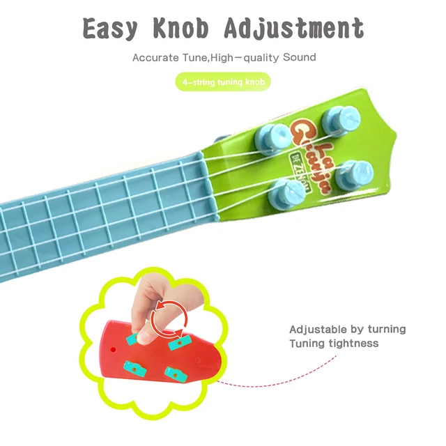 La Granja De Zenon 32CM Mini Size Ukulele Musical Instruments Toys For Children Beginner Small Guitar Toys Zenon Farm Toys 4