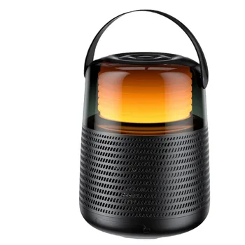 QERE HF55 Mini Portable Wireless Speaker Outdoor Subwoofer With Led Flashing Colorful Metal Bass Speaker 5