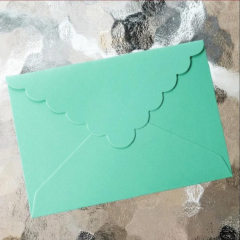 Window Envelopes Kraft Paper Envelopes Mailing Envelopes Mini Envelopes 10Pcs Gift Window Envelope Letter Wavy Pearly Triangle Wedding Invitations Stationary Party ceremony gift 11*16cm
