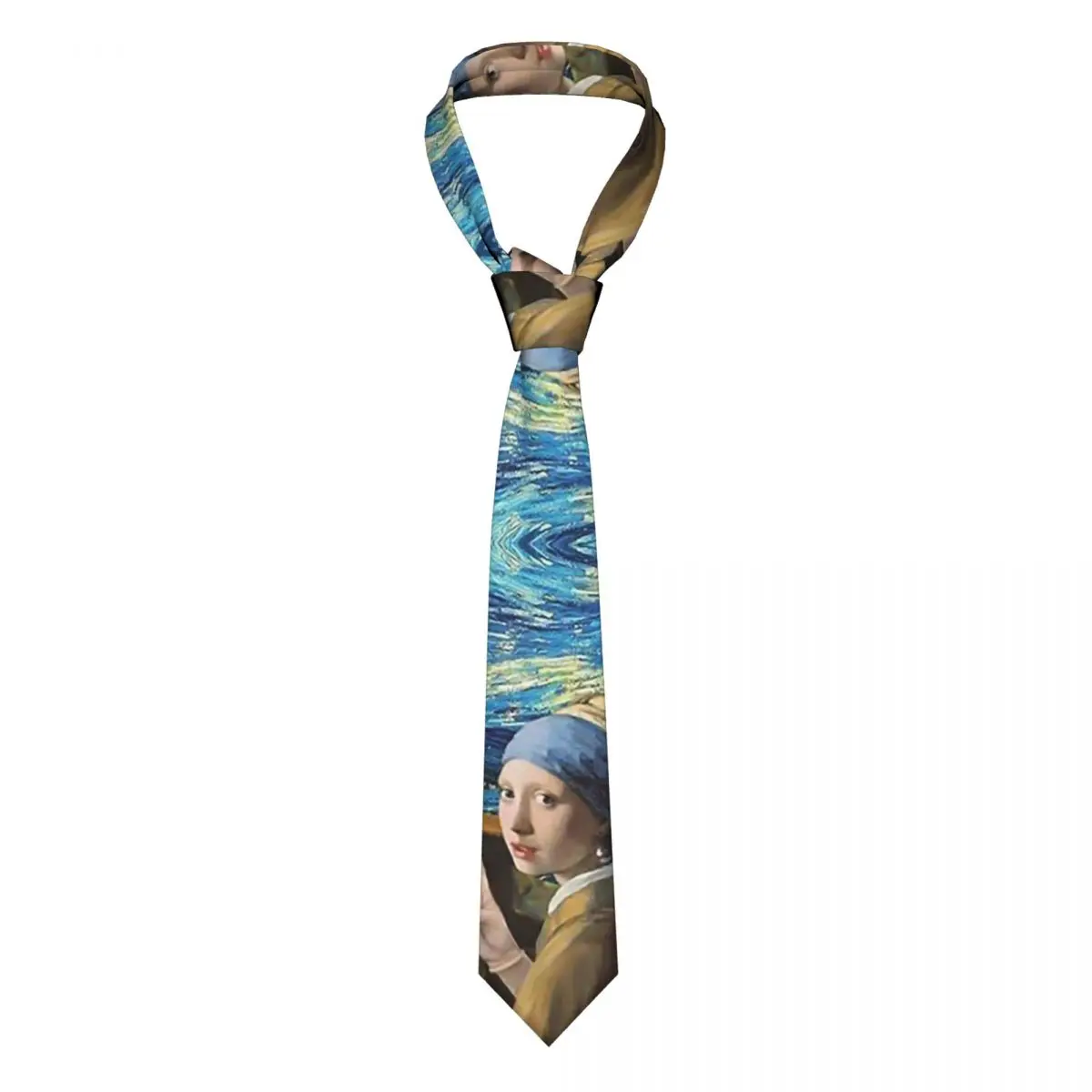 

The Scream Mona Lisa Selfie Neckties Unisex Polyester 8 cm Neck Ties for Men Slim Narrow Suits Accessories Cravat Party