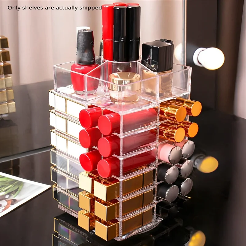 Lipstick Storage Rack Cosmetics Storage Rack Lipstick Display Rack Rotates 360 Degrees Can Store Lipstick Cosmetics, Etc