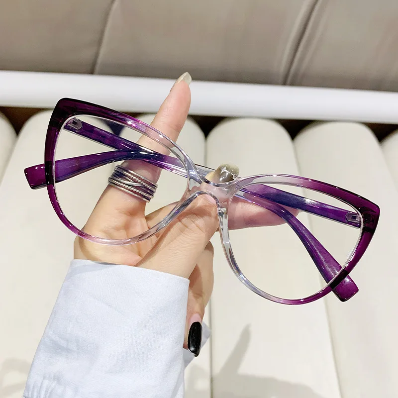 New fashion retro cat eye anti-blue glasses frame European and American personality trend women's glasses anti blue light glasses eyewear frames women glasses fashion eyeglasses
