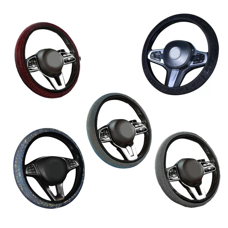 

Rhinestones Crystal Car Steering Wheel Cover Fashionable Design Gifts