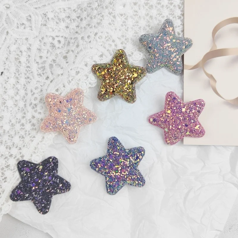 

Colorful Glittery Sequin Powder Star Heart Hair Clips For Girl Kids Cute Kawaii Fairy Princess Hairpin Fashion Accessories