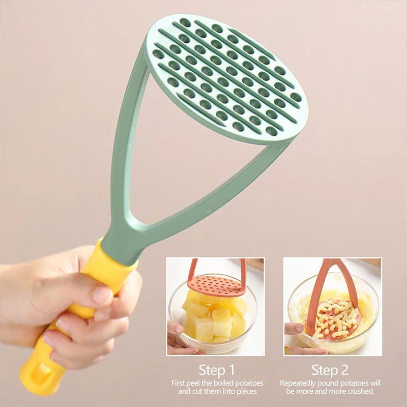 Hand Potato Masher Useful Soft Grip Potato Press Crusher PP Manual Masher