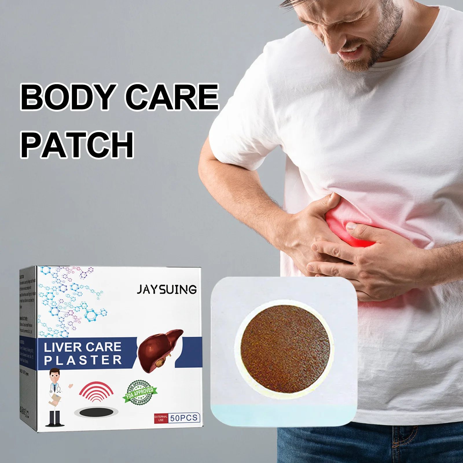 Body care patch relieves bloating body discomfort moistens intestines facilitates bowel movements Body care belly button patch