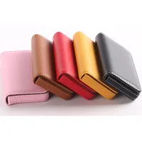 1pc PU Leather Business Card Holder With Magnetic Buckle Slim Pocket Name Card Holder Large Capacity Portable Credit Card Case 1