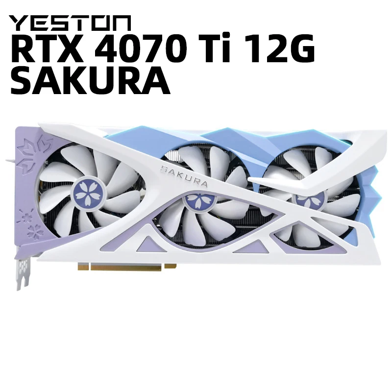 YESTON GeForce RTX 4070 Ti 花嫁 グラフィックスボード PCIe 4.0 12GB GDDR6X HDMI 2.1a DisplayPort 1.4a 3Xファン ゲーミンググラフィックカード RTX4070Ti 白