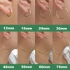Stainless Steel 12-70mm Minimalist Big Circle Hoop Earrings for Women Trendy Gold Color Metal Smooth Round Earring Jewelry 1