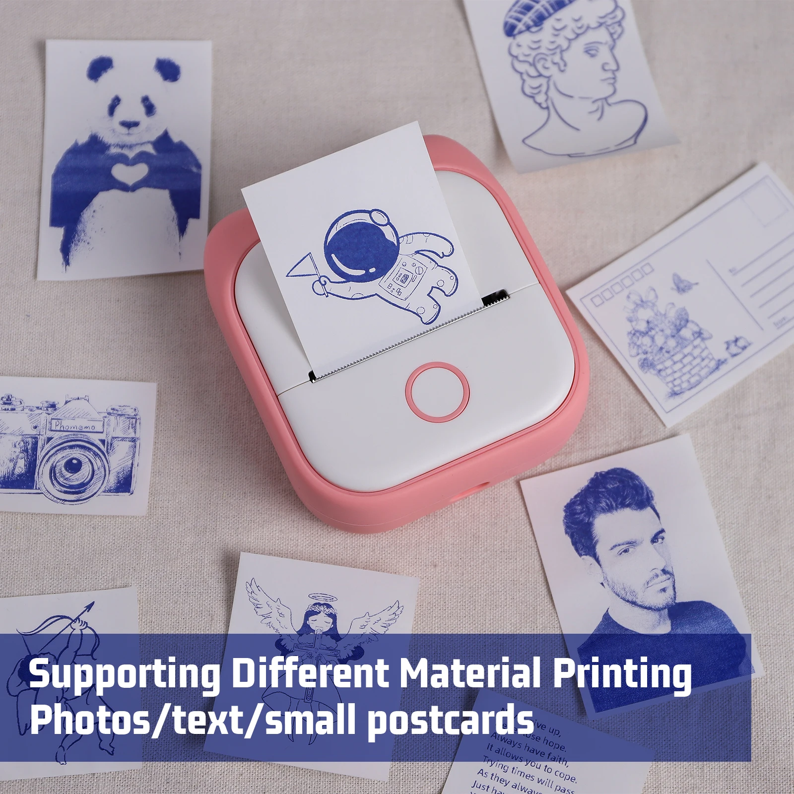 Blue Image Sticker Paper For Phomemo-m02/m02s Bluetooth Pocket Mobile  Printer, 53mm X 3m, Diameter 30mm, 3-rolls - Self-adhesive Paper -  AliExpress