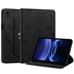 360° Rotation Flip Stand Cover with Embossed Design for Redmi Pad 2 9.7 2026 (Black)