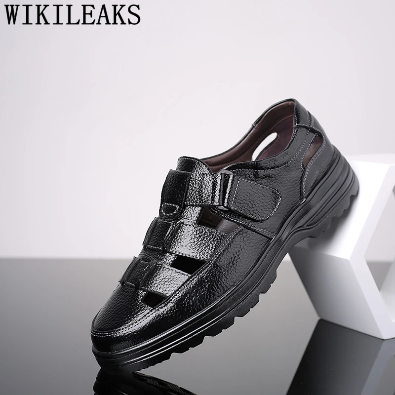 

Мужские Коричневые босоножки из натуральной кожи, коричневые классические деловые босоножки, роскошные повседневные туфли, модель 2024, 47-48