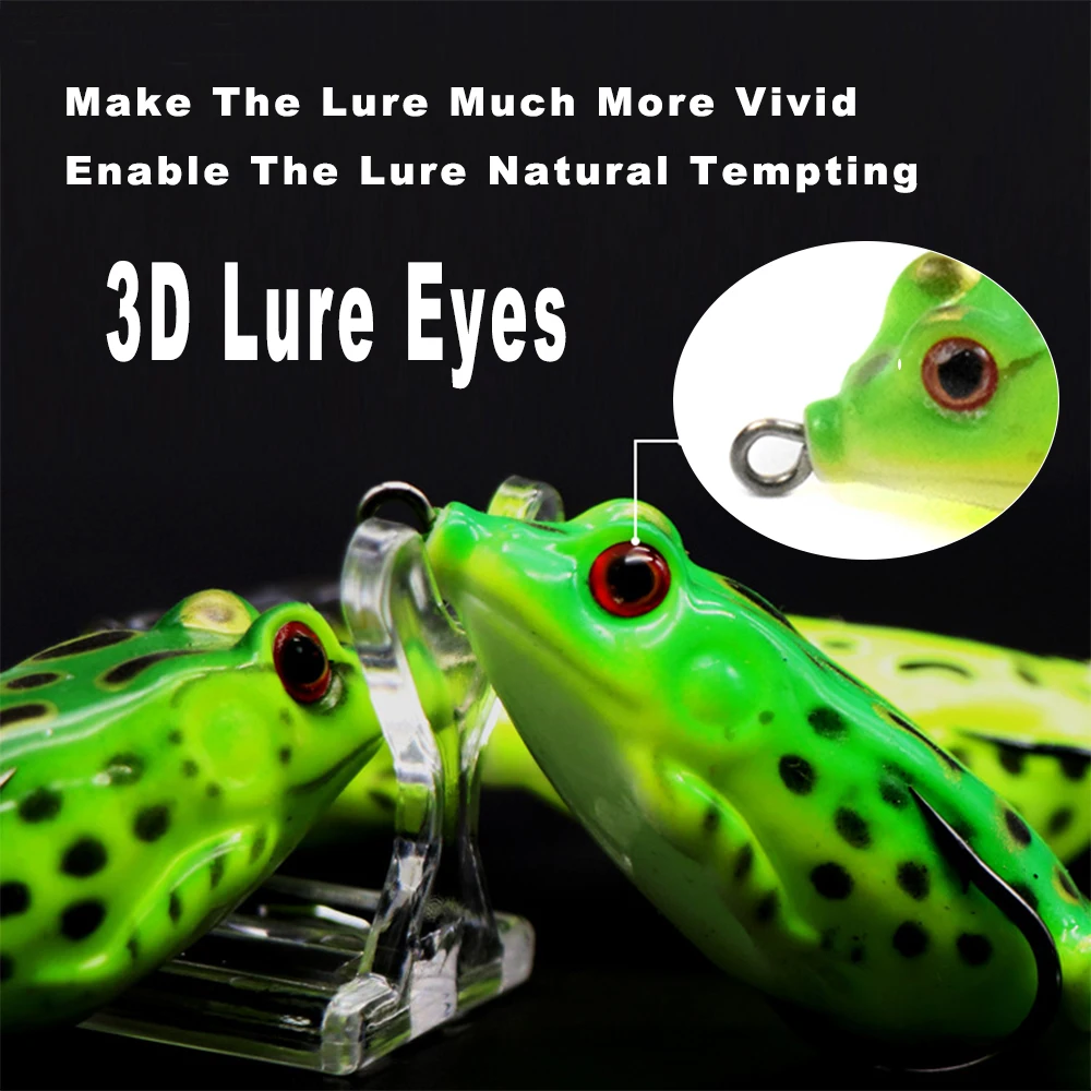 AYWFISH 5.5CM 15G Realistic Fishing Toad Lures Double Hide Hook Topwater  Silicon Legs Artificial Bait