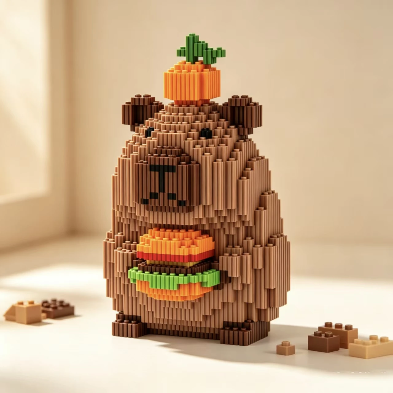 Giant Capybara Building Blocks Set for Kids - Creative Construction Toy and Home Decor