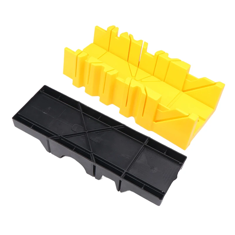 1Pc 45/90 Degree 1pcs Wood Cutting Clamping Miter Saw Box Woodworking Angle Cutting For Carpenter Gypsum Oblique Tool