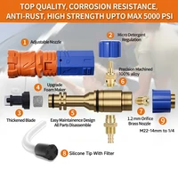 Dual Purpose Switch Snow Foam Gun Adjustable Pressure Washer Snow Foam Cannon with 1/4" Quick Connect for Car Washing 2