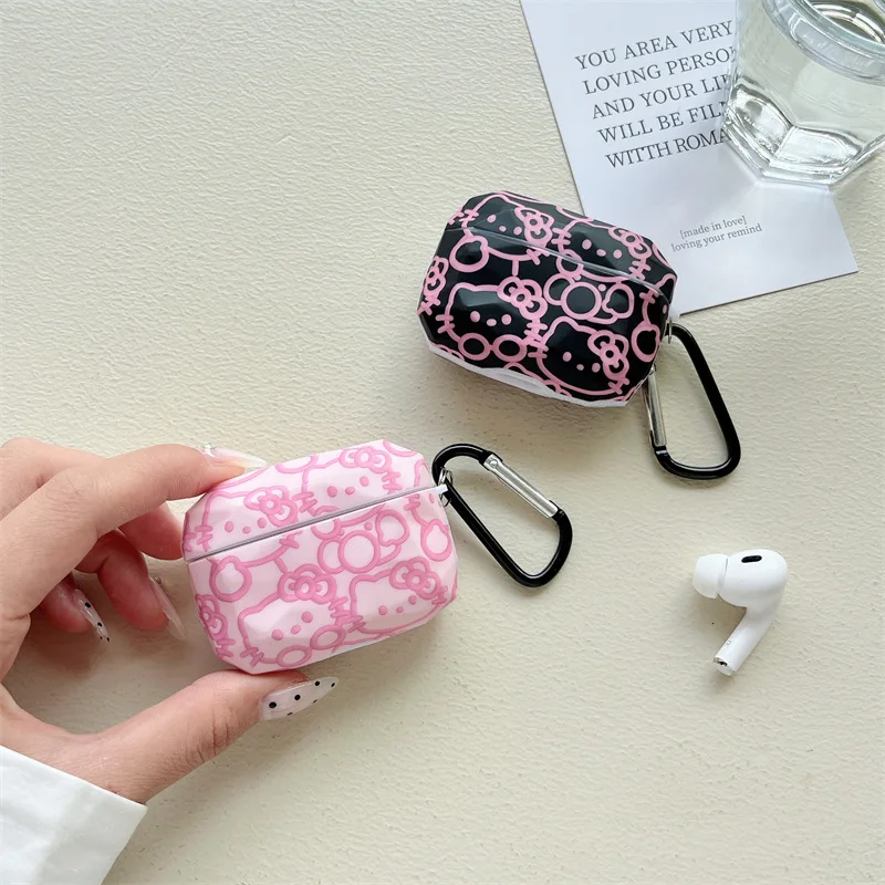 

Cute Sanrio Earphone Case Hello Kittys Accessories Kawaii Cartoon Anime Apply Airpods Pro123 Protective Case Toys for Girls Gift