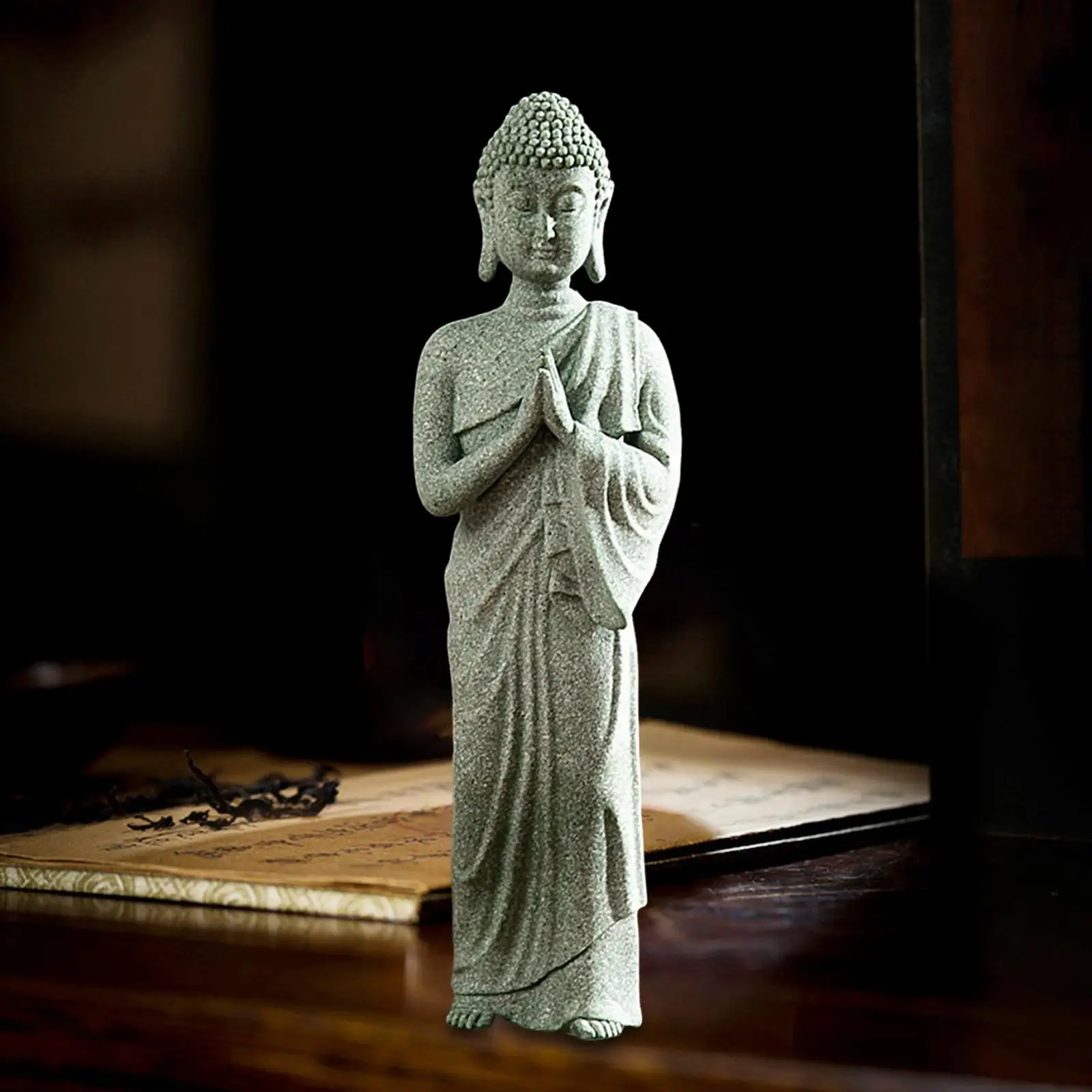 Standing Buddha Statue Meditating Figurines Patio Home,Yard Indoor Outdoor