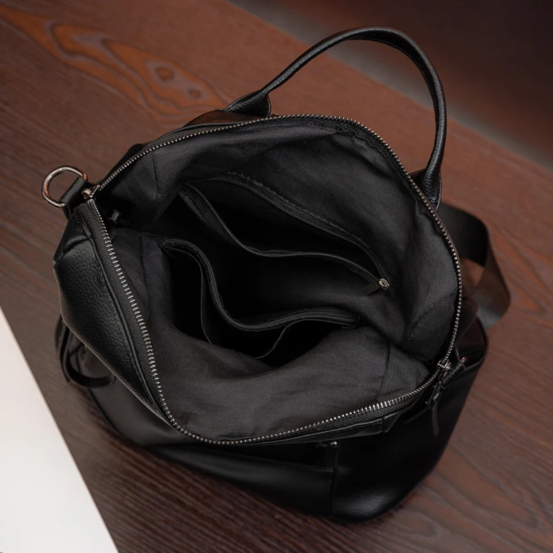 Large capacity retro style soft women's backpack, convertible shoulder bag, perfect for commuting and travel