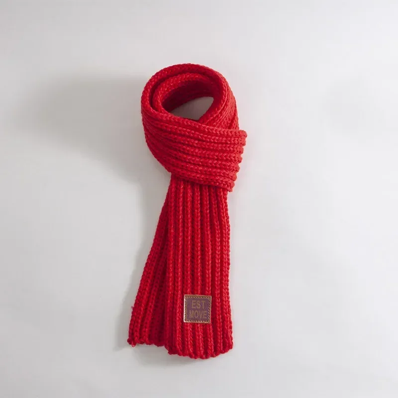 Children Winter Autumn Knitted Scarf Keep Warm Solid Candy Colors Baby Girls Boys Kids Neck Gaiter