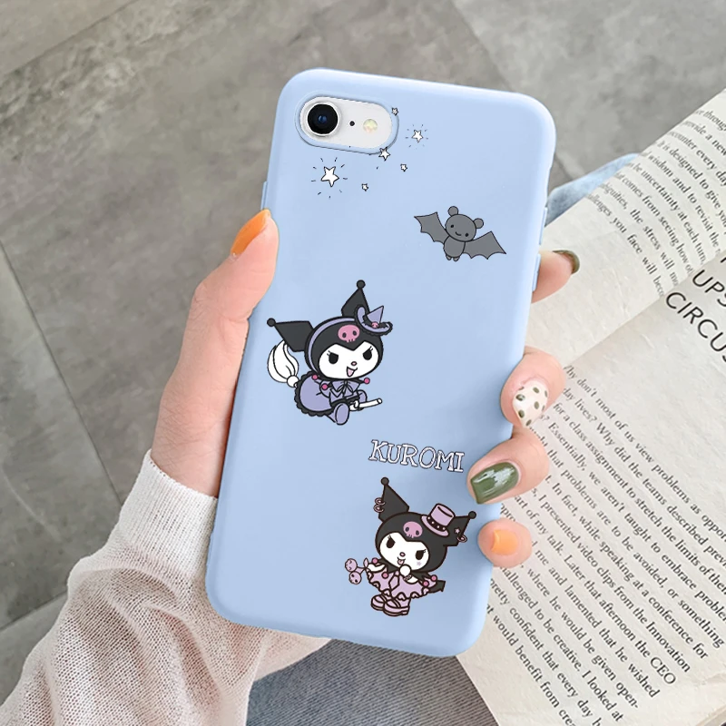 thumbnail image 1 of Funda bonita de Anime para iPhone 7 8 Plus SE 2020, funda de silicona suave a prueba de golpes para iphone 7Plus 8 +, funda Kuromi Rabbit, 1 of 5