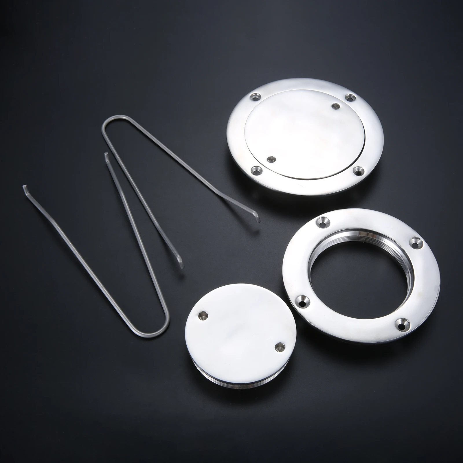 

1Pc Round Marine Grade 316 Stainless Steel Inspection Hatch Deck Plate Cover Key for Boat Yacht Accessories Hardware 3inch 4inch