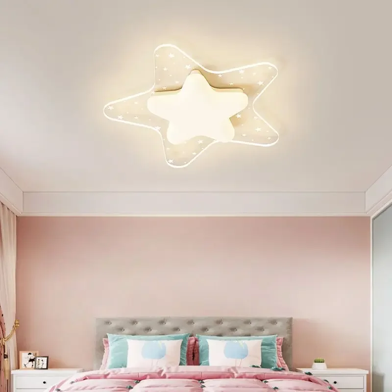 Full Spectrum Eye Protection Cream Ceiling Light Led Bedroom Light Home Boys Girls Children Room Light