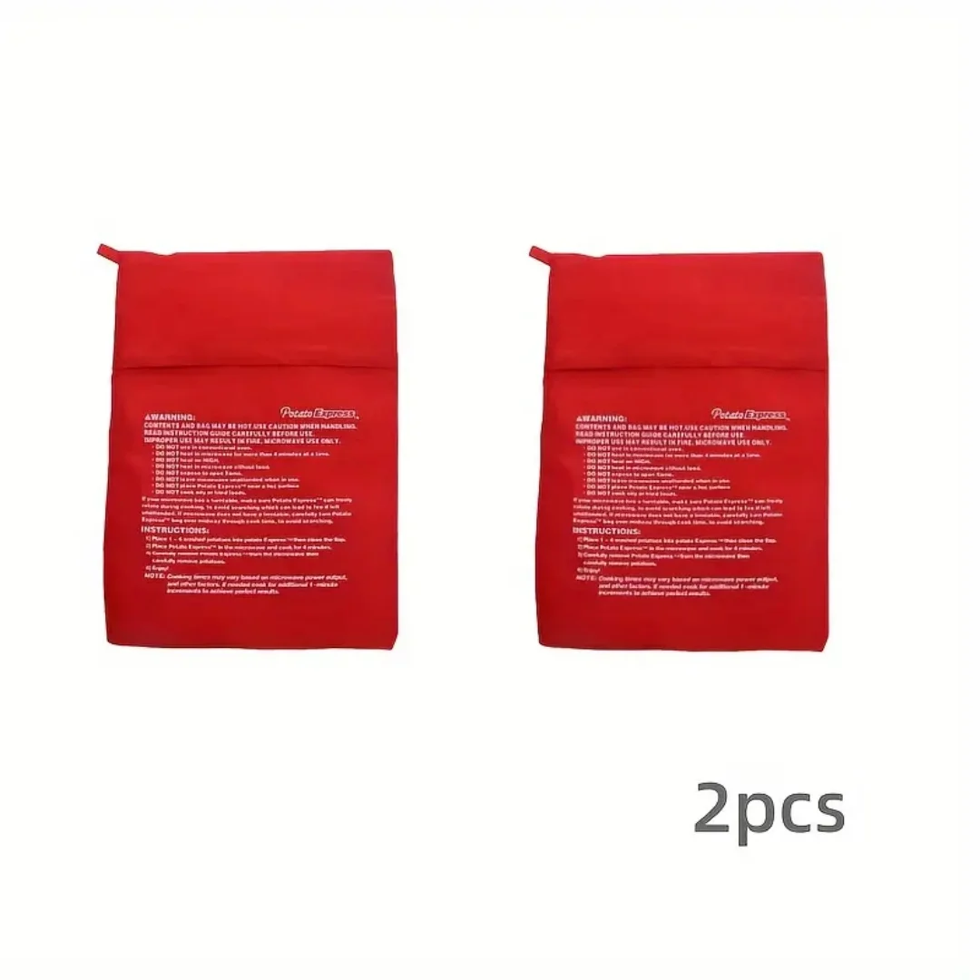 1/2pcs, microwave potato cookware bag, reusable microwave potato cookware, make delicious potatoes in just minutes, kitchen gadg