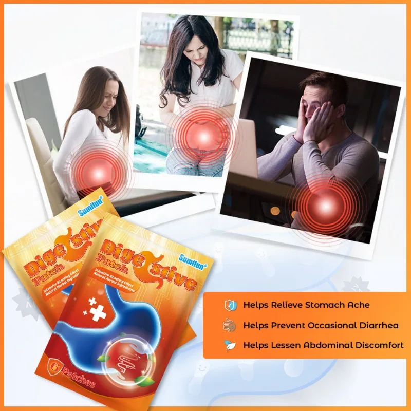 Stomach Pain Patch Stomachache Gastritis Treatment Colitis Patch Gastrointestinal Digestive System Problems Plaster Health Care slimming patch