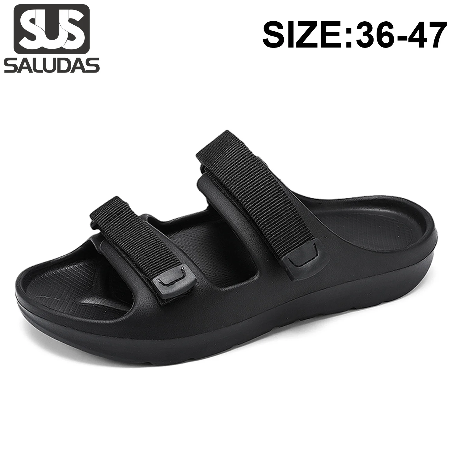 

SALUDAS Slippers Men New Summer Women Sandals Outdoor Beach Sandals Anti Slip Soft Sole Home Slippers Large Size Flip-Flops