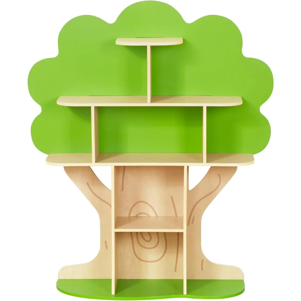 Kids Tree Bookshelf Montessori Reading Nook Organizer
