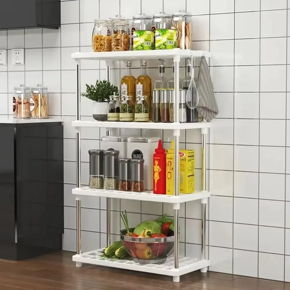 Floor Standing Storage Rack Rust Proof Household Shelves Multilayer Practical Portable Kitchen Storage Rack Bathroom Products