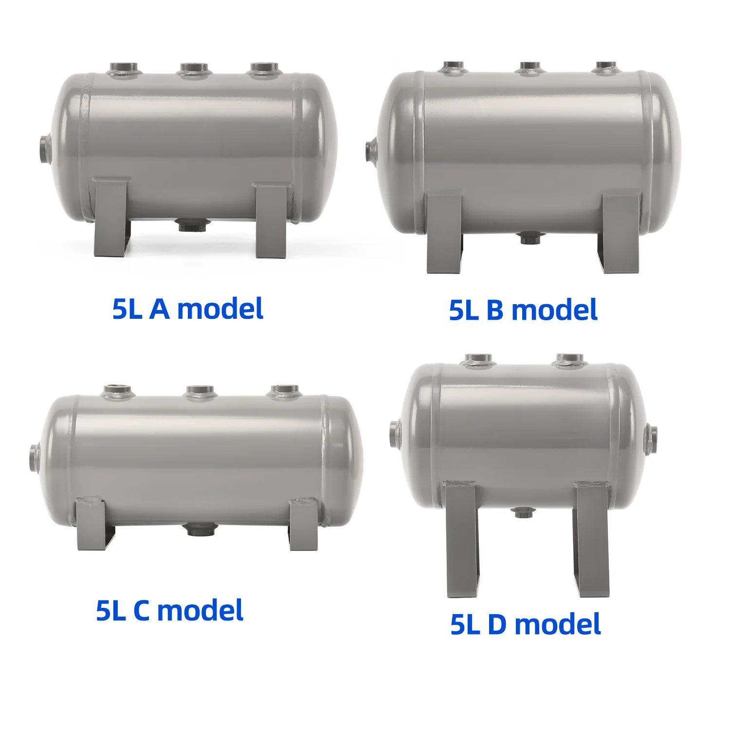 5L-B small horizontal carbon steel Air storage tank Customized air pressure  buffer tank air compressor Accessories