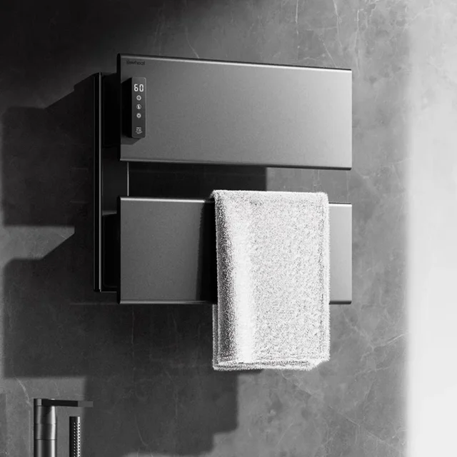 ชั้นวางผ้าขนหนูไฟฟ้าห้องน้ําในครัวเรือนการฆ่าเชื้อแบบแห้งอัจฉริยะ, ไม่ต้องเจาะเครื่องทําความร้อนในห้องน้ําไฟฟ้าชั้นวางผ้าขนหนู 1