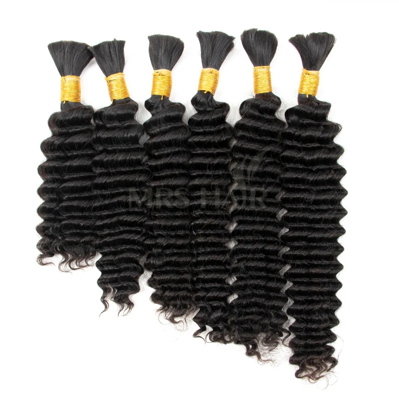 HAIR Bulk Extensions Deep Wave Remy Hair Bundles Human Hair 12-26 50g/Bundle DIY Material Loose Deep Bulk Bundles