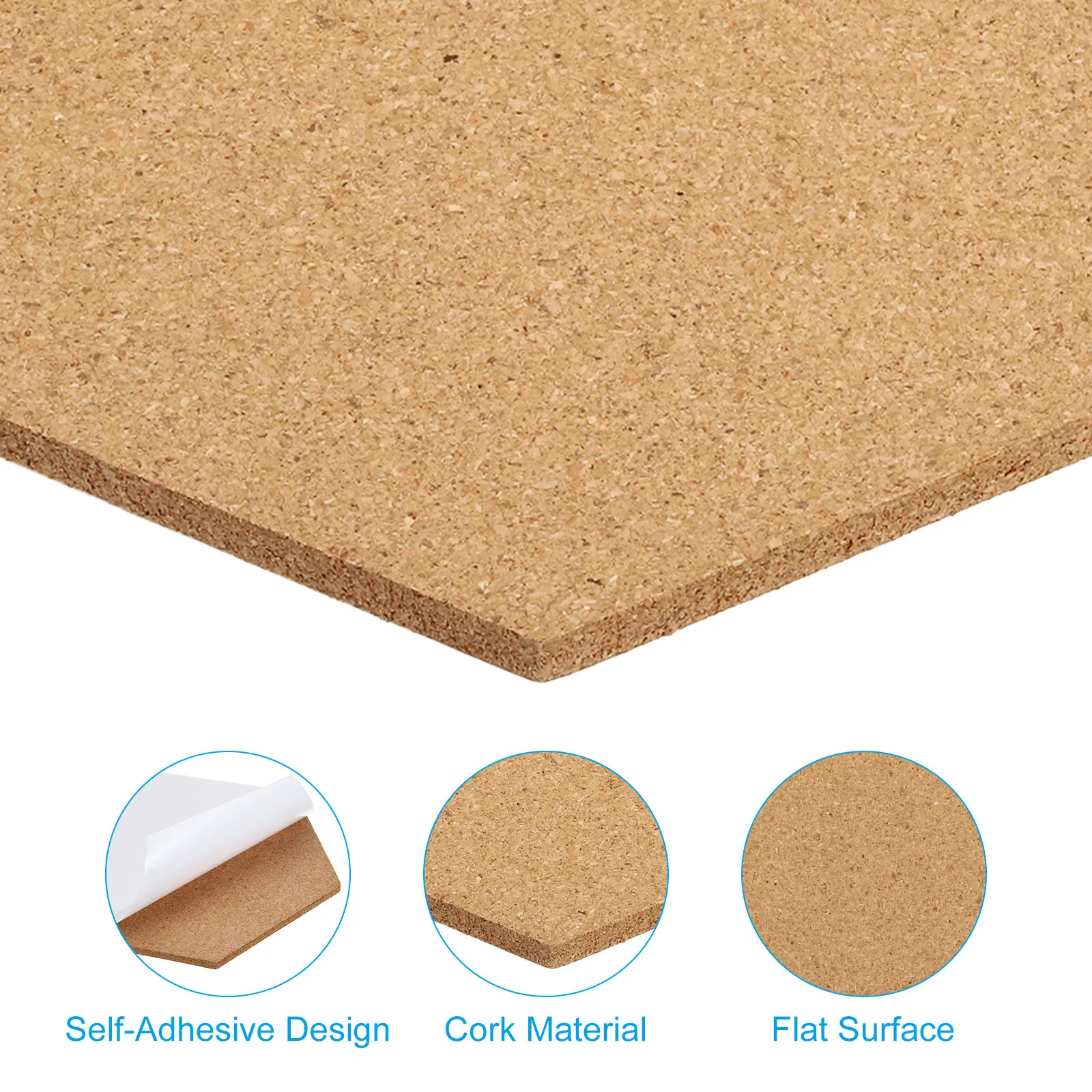 2-8Pc Hexagon Cork Stickers DIY Decorative Postcard Wall Cork Board Bulletin Board Message Self Adhesive Display Corkboard