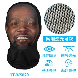 3D Printed Funny Full Face Disguise Mask - Elastic Mesh Cosplay Headwear (I)