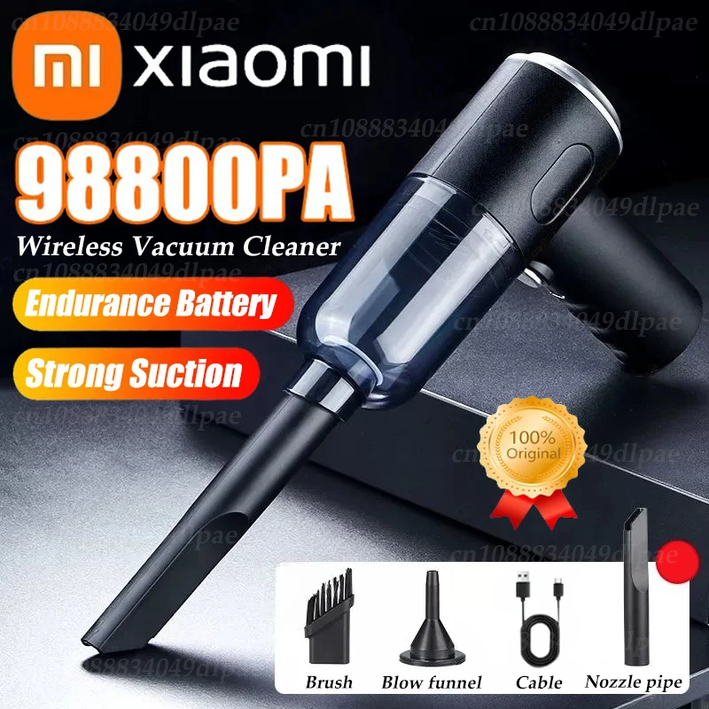 Vacuum Cleaner Xiaomi 98800PA 120W Wireless Super High Power 2in1 Wet Dry Dual-use Portable Large Suction Vacuum Cleaner For Car wireless vacuum cleaner vacuum cleaner portable vacuum cleaner
