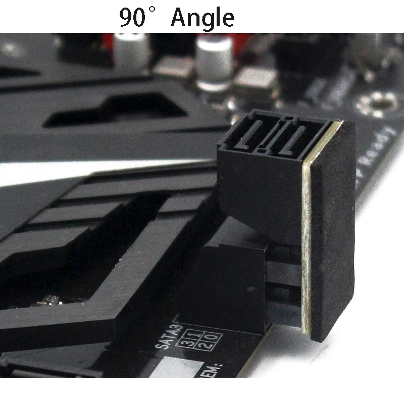 SAS 90 gradi ad angolo retto SATA 22 Pin 7 + 15 maschio a SFF-8482 SAS 22 Pin femmina adattatore convertore di estensione per disco rigido  7